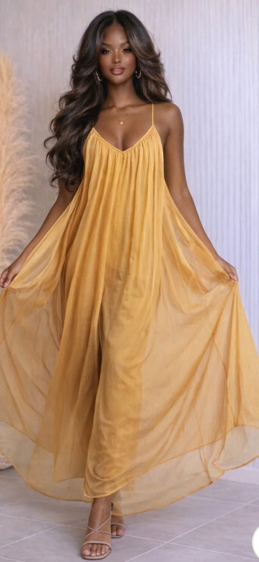 CHIFFON THIN STRAP JUMPSUIT