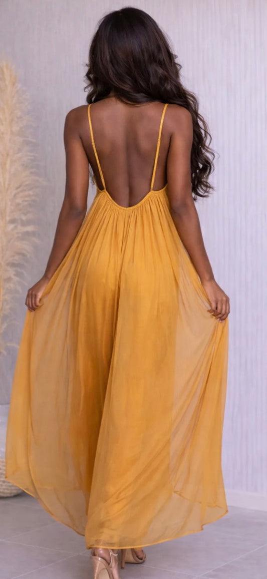 CHIFFON THIN STRAP JUMPSUIT