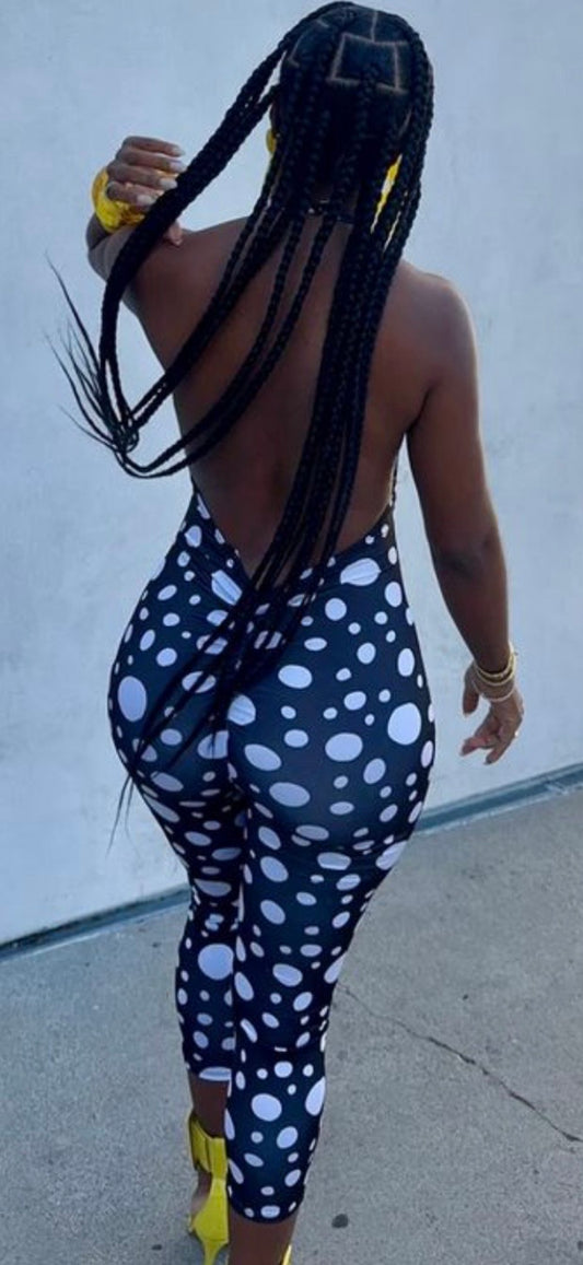 HALTER POLKA DOT ROMPER