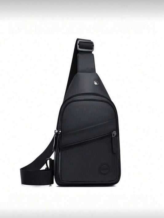 1 Pc Casual Solid Color Waist Bag Zipper Multiple Pockets Adjustable Strap Crossbody Bag Lightweight Chest Pocket Coin Wallet With Earphone Hole For Daily/Outing/Exercise/Sprots