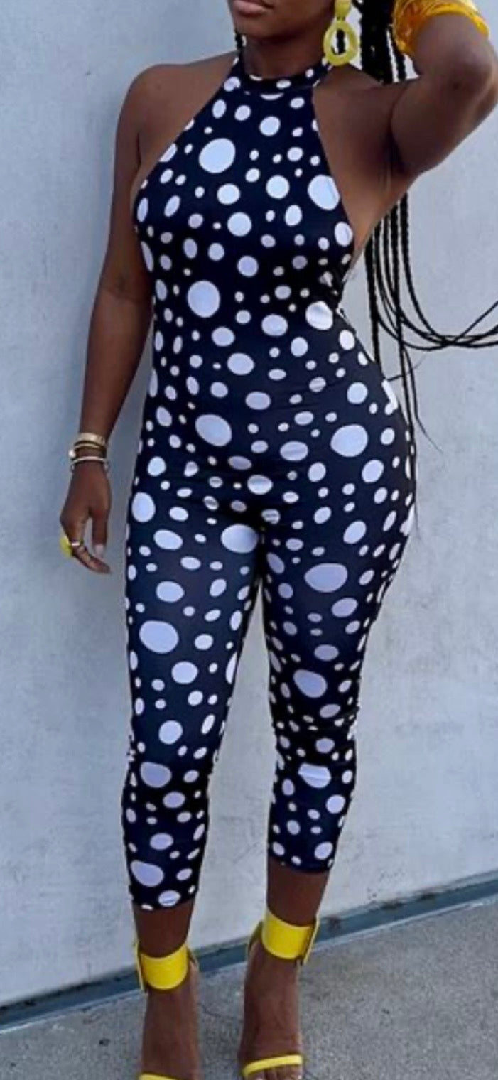 HALTER POLKA DOT ROMPER