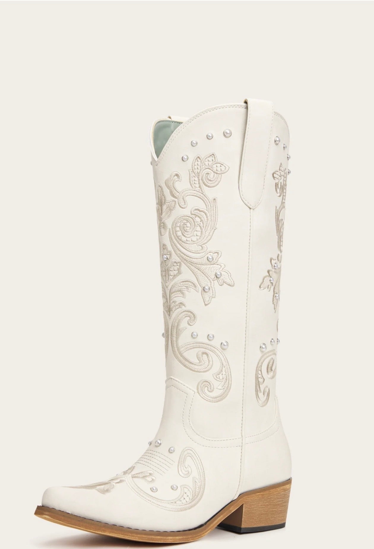 IVORY COWGIRL BOOTS