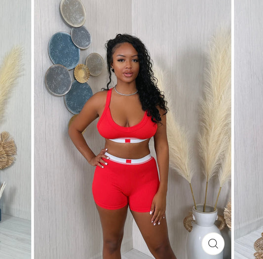 TANK BRA TOP & SHORTS SET