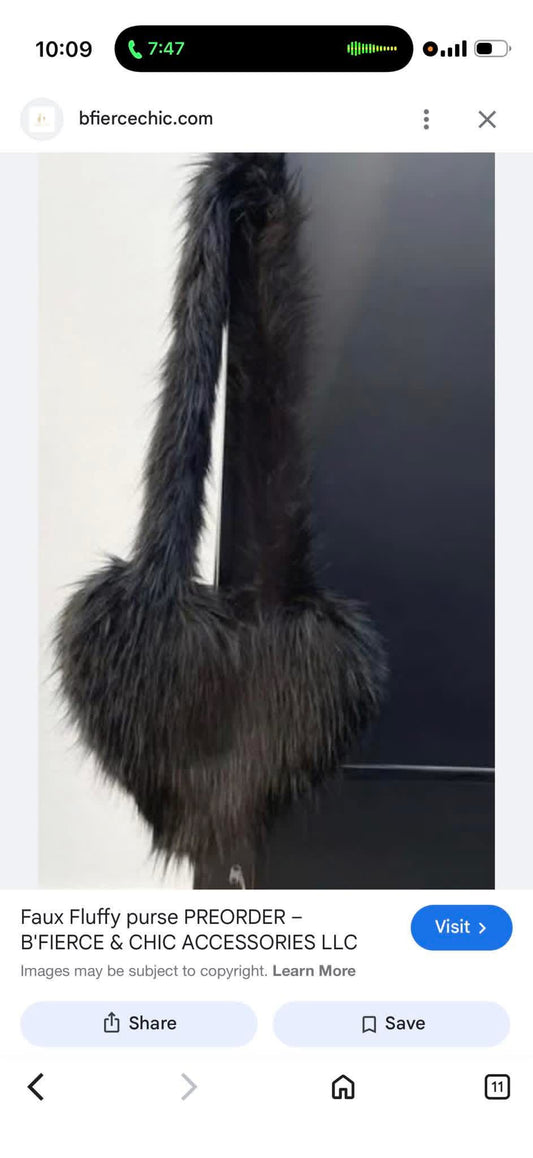 FUR HEART BAG