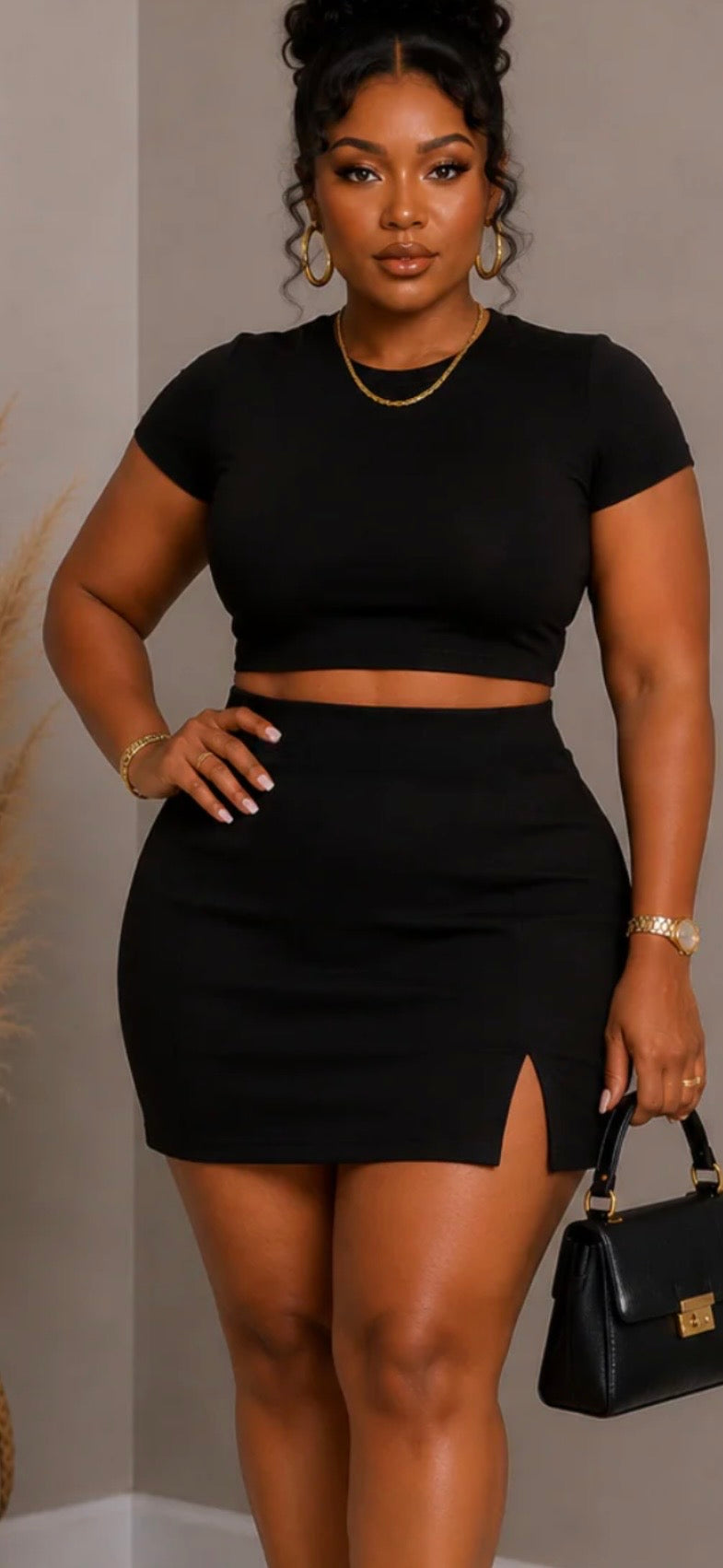 SCUBA & SIDE FRONT SLIT MINI SKORT