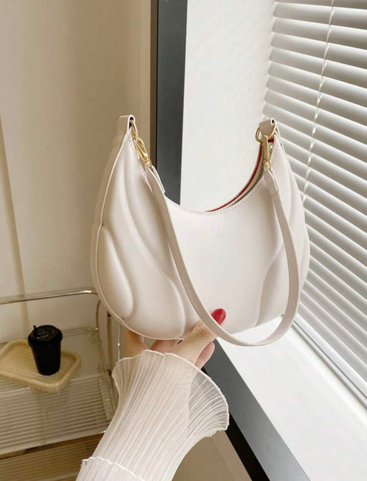 WHITE OVAL PURSE